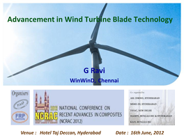 Advancement in Wind Turbine Blade Technology