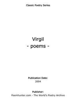 Virgil - Poems