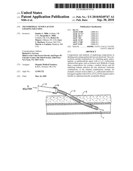 (12) Patent Application Publication (10) Pub. No.: US 2010/0249747 A1 Mills Et Al