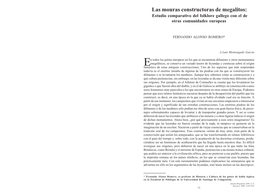 Las Mouras Constructoras De Megalitos: Estudio Comparativo Del Folklore Gallego Con El De Otras Comunidades Europeas