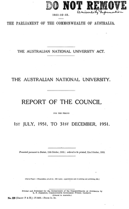 Report of the Council