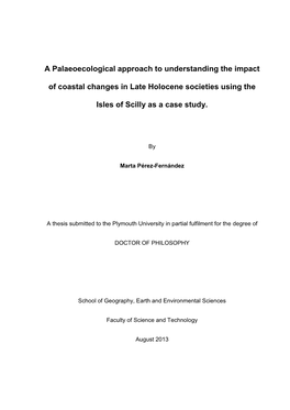 A Palaeoecological Approach to Understanding the Impact