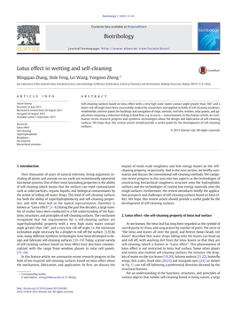 Lotus Effect in Wetting and Self-Cleaning