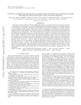 AN INITIAL OVERVIEW of the EXTENT and STRUCTURE of RECENT STAR FORMATION WITHIN the SERPENS MOLECULAR CLOUD USING GAIA DATA RELEASE 2 Gregory J