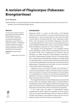 A Revision of Plagiocarpus (Fabaceae: Brongniartieae)