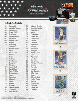 Cryptozoic DC Bombshells Series III Checklist