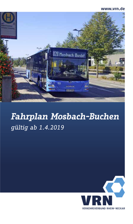 Fahrplan Mosbach-Buchen Gültig Ab 1.4.2019