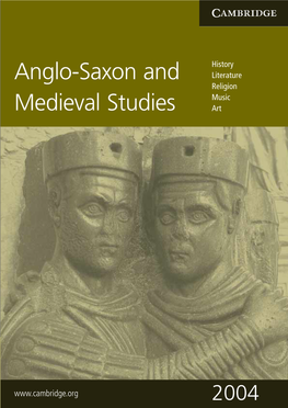 Anglo-Saxon and Medieval Studies