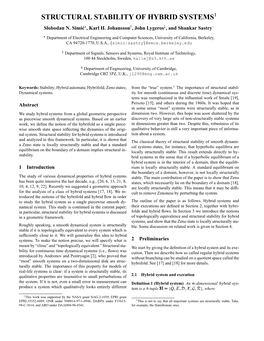 Structural Stability of Hybrid Systems