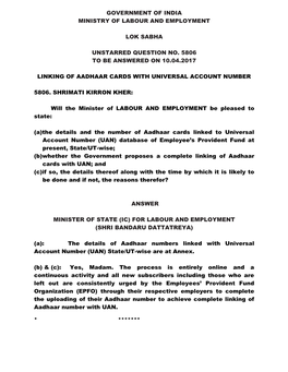 Government of India Ministry of Labour and Employment