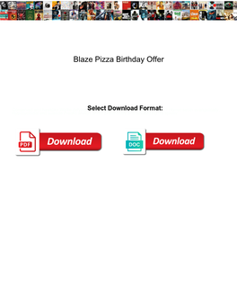Blaze Pizza Birthday Offer