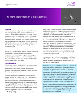 Fracture Toughness in Bulk Materials