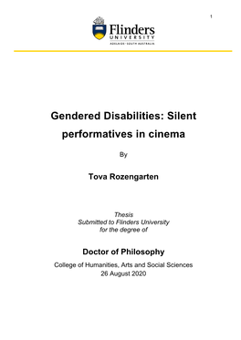 Gendered Disabilities: Silent Performatives in Cinema