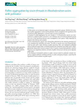 Pollen Aggregation by Viscin Threads in Rhododendron Varies with Pollinator