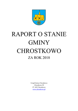 Raport O Stanie Gminy Chrostkowo Za Rok 2018