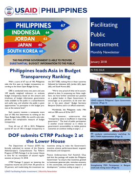Facilitating Public Investment Monthly Newsletter