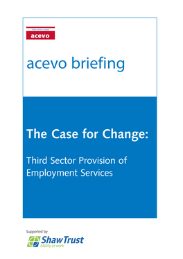 Acevo Briefing