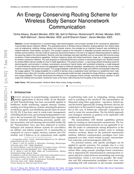 An Energy Conserving Routing Scheme for Wireless Body Sensor Nanonetwork Communication