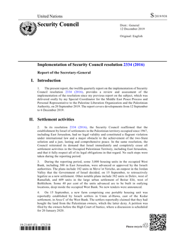 Security Council Distr.: General 12 December 2019