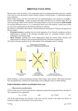 Brittle Faulting