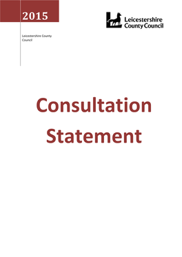 Consultation Statement