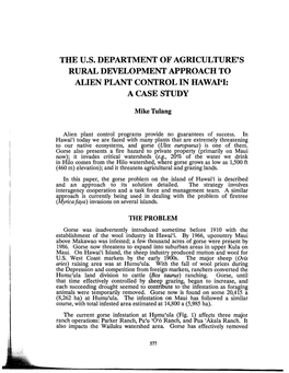 The U S . Department of Agriculture's Rural