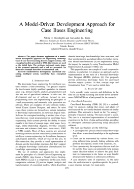 A Model-Driven Development Approach for Case Bases Engineering