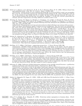 January 17, 2017 1 Abell, G. C.; Matson, L. K.; Steinmeyer, R. H.; Jr, R. C. Bowman; Oliver, B. M. (1990). Helium Release from A