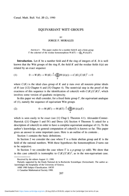 Equivariant Witt Groups