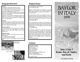 Baylor in Italy