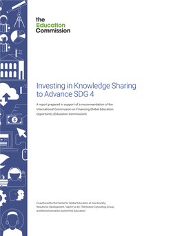 Investing in Knowledge Sharing to Advance SDG 4