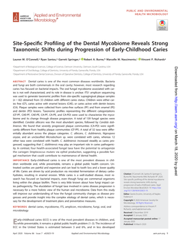 Site-Specific Profiling of the Dental Mycobiome Reveals Strong Taxonomic Shifts During Progression of Early-Childhood Caries
