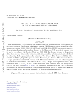 The Distance and the Near-IR Extinction of the Monoceros