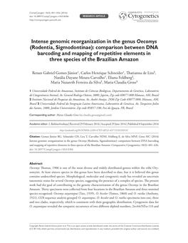 Cytogenetics International Journal of Plant & Animal Cytogenetics, Karyosystematics, and Molecular Systematics