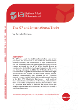 The G7 and International Trade
