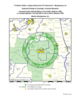 ©2008 Hammett & Edison, Inc. TV Station WAIQ • Analog Channel 26