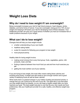 Weight Loss Diets