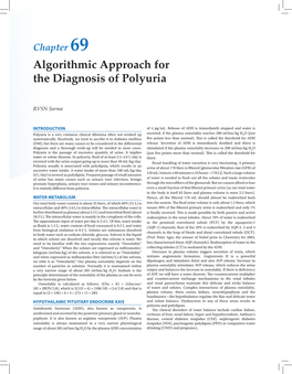 Chapter 69 Algorithmic Approach for the Diagnosis of Polyuria