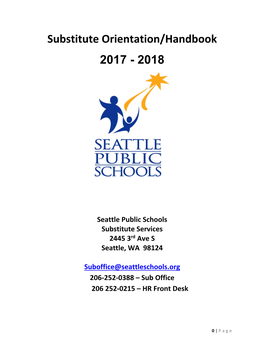 Substitute Orientation/Handbook 2017 - 2018