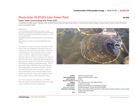 Planta Solar 20 (PS20) Solar Power Plant