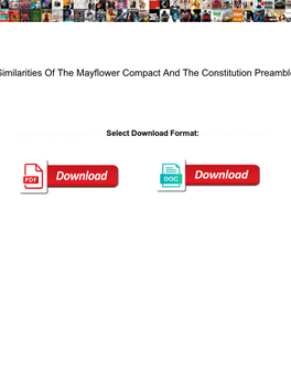 Similarities of the Mayflower Compact and the Constitution Preamble