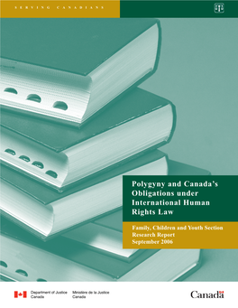 Polygyny and Canada's Obligations Under International Human Rights