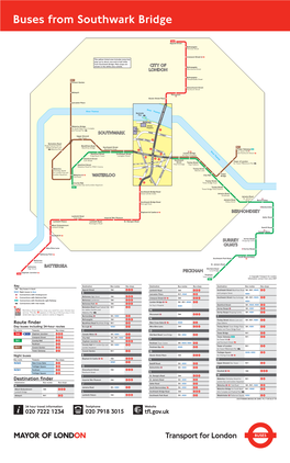 Buses from Southwark Bridge