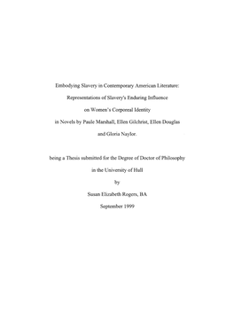 Thesis Submitted for the Degree of Doctor of Philosophy