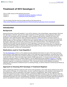 Treatment of HCV Genotype 3