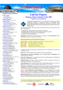 Call for Papers