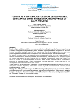 A Comparative Study in Argentina, the Provinces of Salta and Jujuy