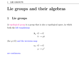 Lie Groups and Their Algebras