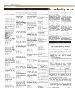 Increased Parking Charges