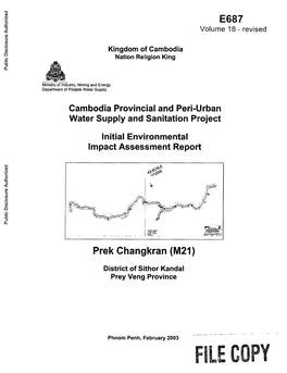 Cambodia Provincial and Peri-Urban Water Supply and Sanitation Project Initial Environmental